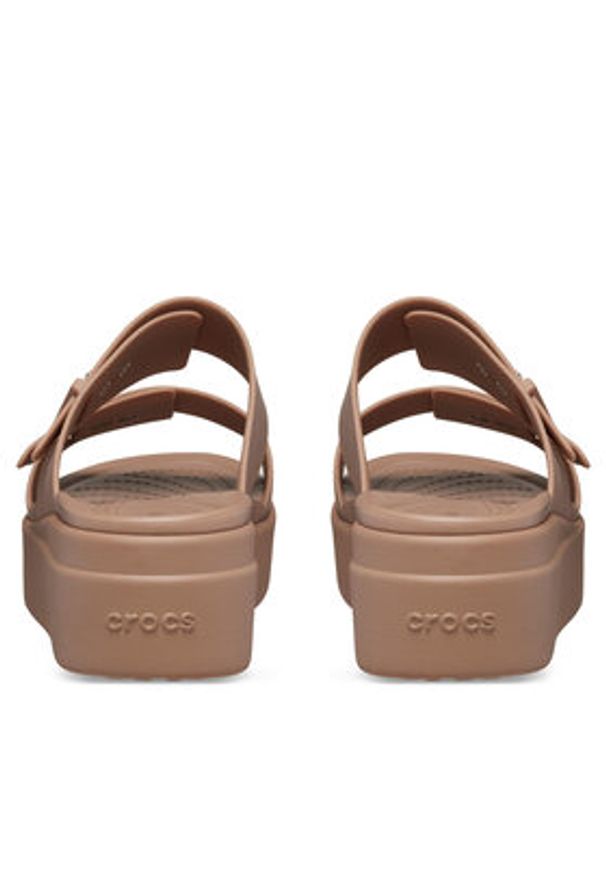 Crocs Klapki Brooklyn Low Wedge Sandal W 207431 Beżowy. Kolor: beżowy