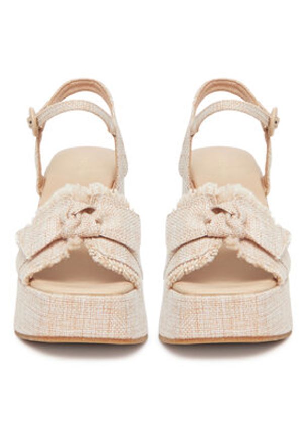 DeeZee Sandały F23858-35 Beżowy. Kolor: beżowy. Materiał: materiał