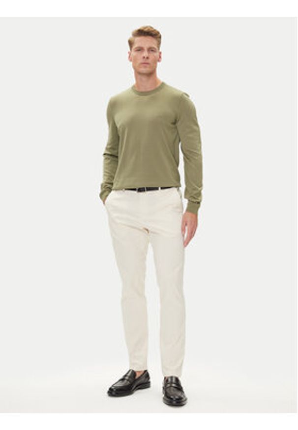BOSS Sweter Botto-L 50476364 Zielony Regular Fit. Kolor: zielony. Materiał: wełna