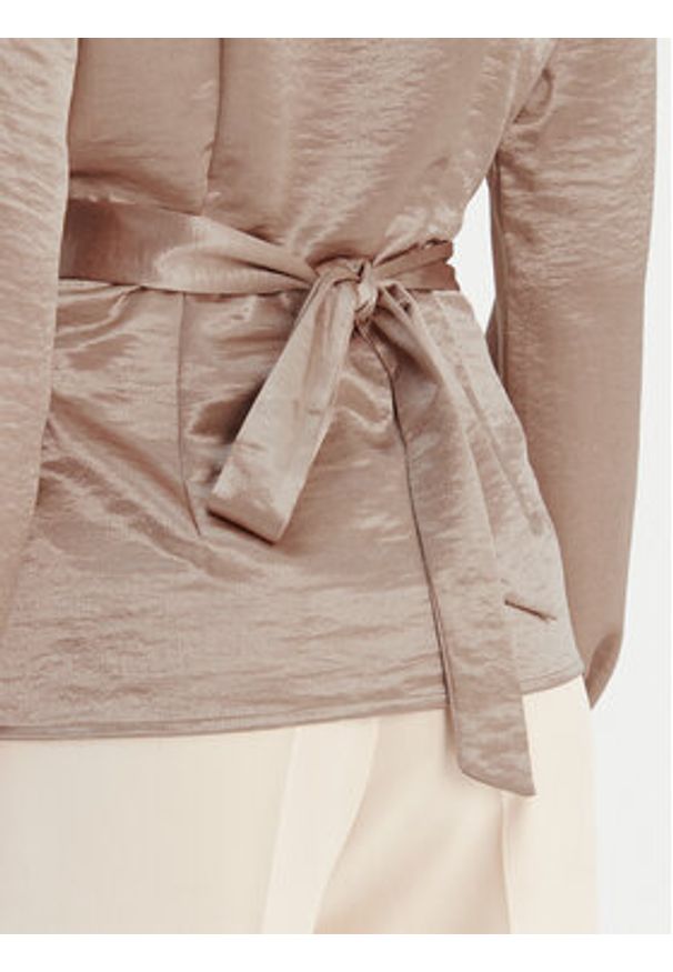 Guess Bluzka W6RH47 W2612 Beżowy Regular Fit. Kolor: beżowy. Materiał: syntetyk