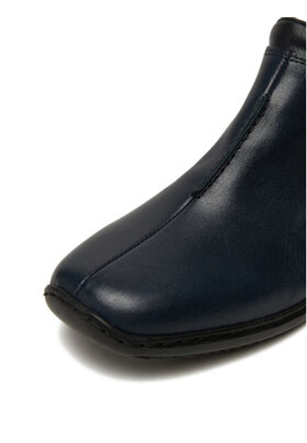 Rieker Botki L3882-15 Granatowy. Kolor: niebieski. Materiał: skóra