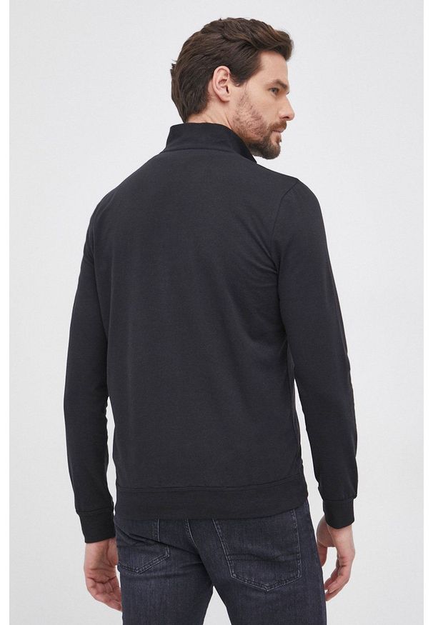 JOOP! - Joop! Bluza męska kolor czarny gładka. Okazja: na co dzień. Kolor: czarny. Materiał: bawełna. Wzór: gładki. Styl: casual