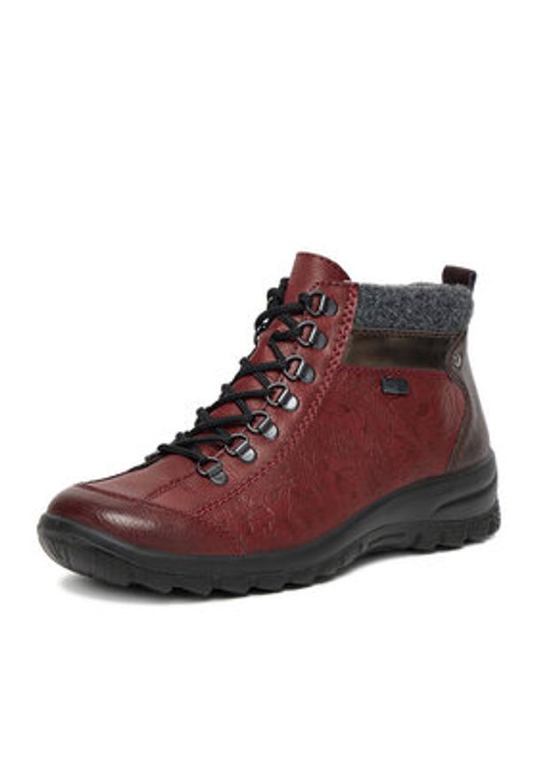 Rieker Botki CEO-L7144-35 Bordowy. Kolor: czerwony. Materiał: syntetyk, materiał
