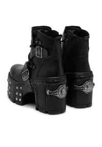 NEW ROCK Botki M-TM004-C3 Czarny. Kolor: czarny. Materiał: skóra. Styl: rockowy #3