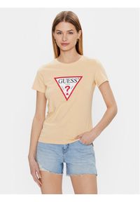 Guess T-Shirt Original W1YI1B I3Z11 Beżowy Regular Fit. Kolor: beżowy. Materiał: bawełna #1