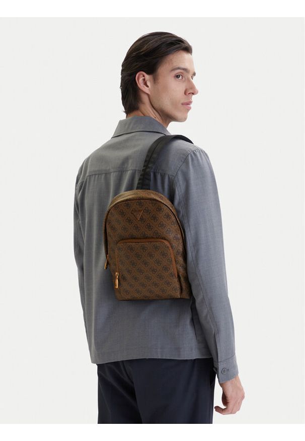 Guess Plecak HMMILO P6202 Brązowy. Kolor: brązowy. Materiał: skóra