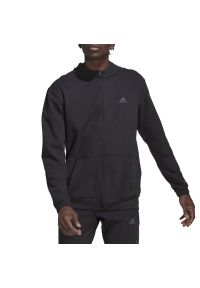 Adidas - Bluza adidas Aeroready Yoga Full-Zip Hoodie HL2403 - czarna. Okazja: na co dzień. Typ kołnierza: kaptur. Kolor: czarny. Materiał: materiał, bawełna, poliester, elastan. Wzór: aplikacja. Styl: casual, klasyczny
