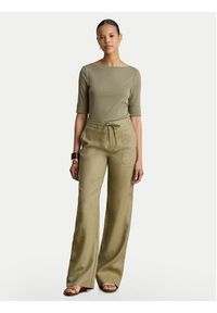 Lauren Ralph Lauren - LAUREN RALPH LAUREN T-Shirt Judy 200654963204 Zielony Regular Fit. Kolor: zielony. Materiał: bawełna #6