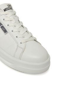 Love Moschino - LOVE MOSCHINO Sneakersy JA15335G0NIEC10A Biały. Kolor: biały. Materiał: skóra #4
