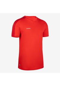 KIPSTA - Koszulka do piłki nożnej Kipsta Essential. Kolor: czerwony. Materiał: materiał, poliester