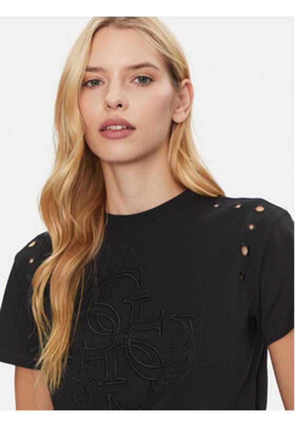 Guess T-Shirt W5GI18 I3Z14 Czarny Regular Fit. Kolor: czarny. Materiał: bawełna