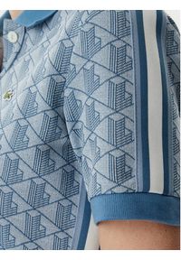 Lacoste Polo DF3364 Niebieski Slim Fit. Typ kołnierza: polo. Kolor: niebieski. Materiał: syntetyk #2
