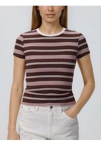 Reserved - T-shirt w paski - inny. Materiał: dzianina, bawełna. Wzór: paski #1