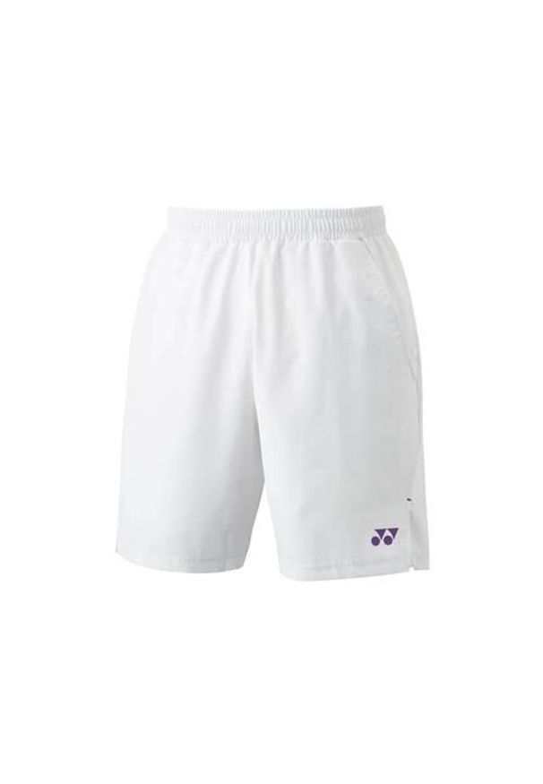 YONEX - Spodnie badminton męskie Yonex Wimbledon 2024. Kolor: biały. Materiał: materiał, syntetyk. Długość: krótkie