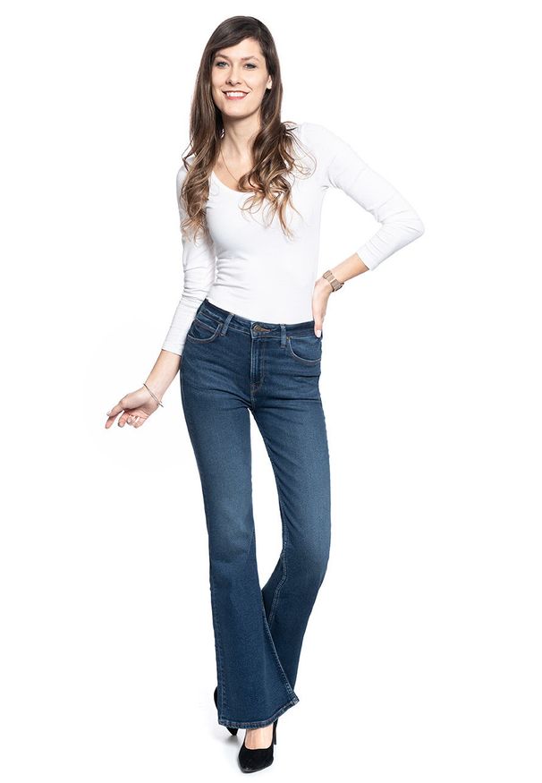 Lee - LEE BREESE DAMSKIE SPODNIE JEANSOWE L32YDTBS 112107708
