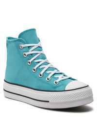 Converse Trampki Chuck Taylor All Star Lift Platform Stars A06492C Turkusowy. Kolor: turkusowy. Materiał: materiał. Obcas: na platformie #4