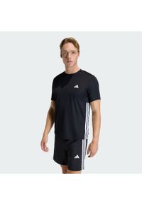 Adidas - Koszulka Workout Essentials Base 3-Stripes. Kolor: czarny, biały, wielokolorowy. Technologia: ClimaCool (Adidas). Sport: fitness #1