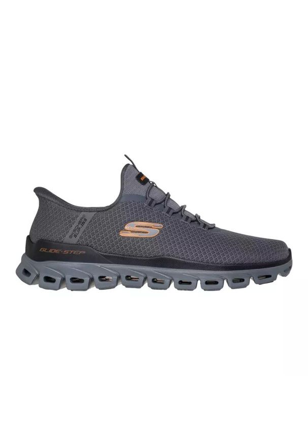 skechers - Baskets Homme GLIDE-STEP - NOXUS Gris Skechers. Kolor: szary, pomarańczowy, wielokolorowy
