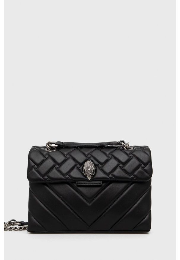 Kurt Geiger London - Torebka skórzana. Kolor: czarny. Materiał: skórzane