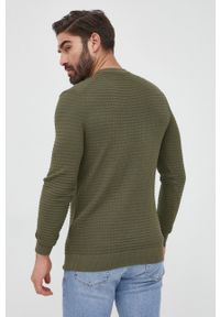 Sisley sweter bawełniany męski kolor zielony lekki. Okazja: na co dzień. Kolor: zielony. Materiał: bawełna. Długość rękawa: długi rękaw. Długość: długie. Styl: casual #5