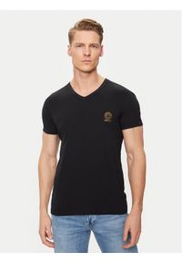 VERSACE - Versace T-Shirt AUU01004 Czarny Regular Fit. Kolor: czarny. Materiał: bawełna #1