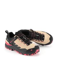 ALPINE PRO - Buty trekkingowe niskie damskie Alpine Pro Zereme Vibram. Kolor: beżowy. Materiał: skóra. Szerokość cholewki: normalna. Styl: sportowy #1