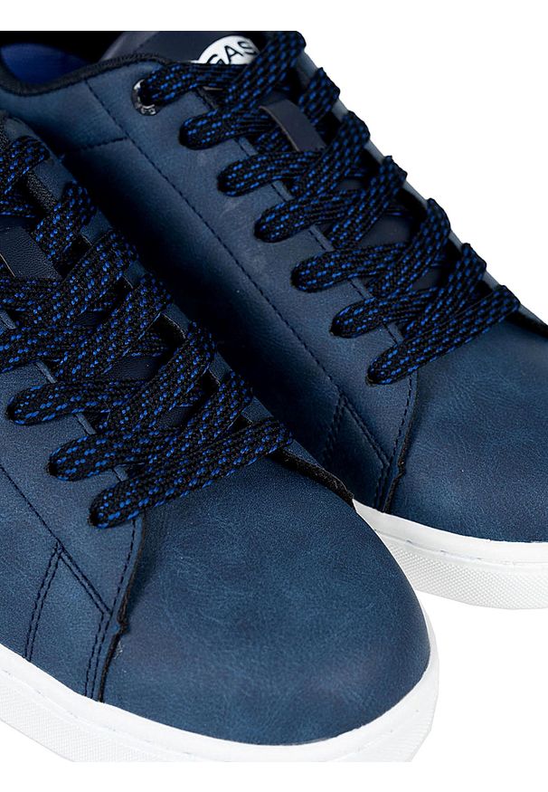 Gas Sneakersy "Sammy NBX" | GAM224117 | Sammy NBX | Mężczyzna | Granatowy. Kolor: niebieski. Materiał: skóra ekologiczna. Wzór: nadruk