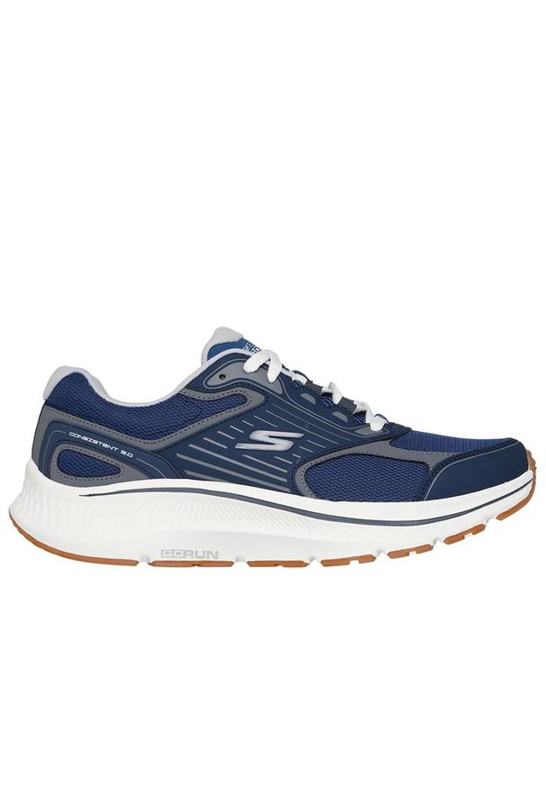 skechers - Buty męskie Skechers GOrun Consistent 2.0 220866NVY - granatowe. Okazja: na co dzień. Zapięcie: sznurówki. Kolor: niebieski. Materiał: materiał, syntetyk, guma, skóra. Szerokość cholewki: normalna. Wzór: gładki. Model: Skechers Sport