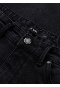 Ombre Clothing - Męskie spodnie jeansowe JOGGERY z klasyczna opaśnicą - czarne V3 - Rozmiar: M. Okazja: na co dzień. Kolor: czarny. Materiał: jeans. Styl: klasyczny #6