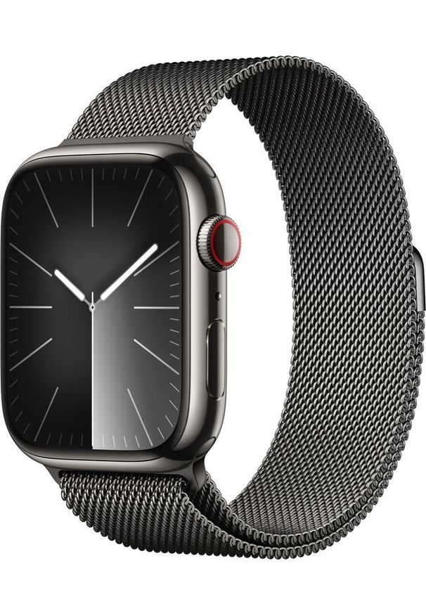 APPLE - Smartwatch Apple Watch 9 GPS + Cellular 45mm Graphite Stainless Steel Grafitowy (MRMX3QF/A). Rodzaj zegarka: smartwatch. Kolor: szary