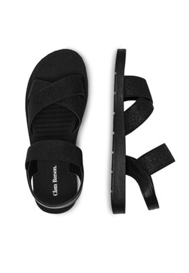 Clara Barson Sandały WSS20401-11 Czarny. Kolor: czarny. Materiał: materiał