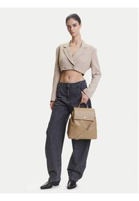 Calvin Klein Plecak Ck Flap Backpack With Conv Strap K60K613038 Beżowy. Kolor: beżowy. Materiał: skóra #7