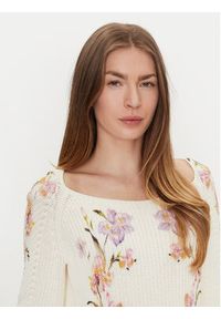TwinSet - TWINSET Sweter 251TP3642 Beżowy Regular Fit. Kolor: beżowy. Materiał: bawełna
