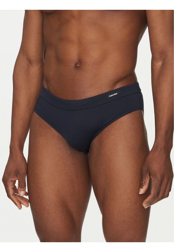Calvin Klein Swimwear Kąpielówki KM0KM01113 Granatowy. Kolor: niebieski. Materiał: syntetyk