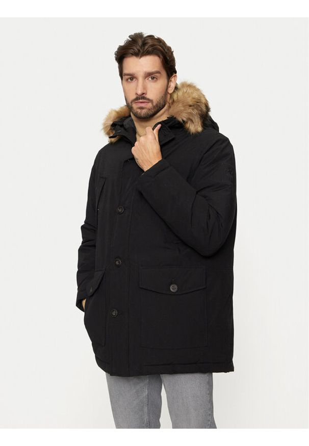 Timberland Parka Scar Ridge TB0A22W2 Czarny Regular Fit. Kolor: czarny. Materiał: syntetyk, bawełna
