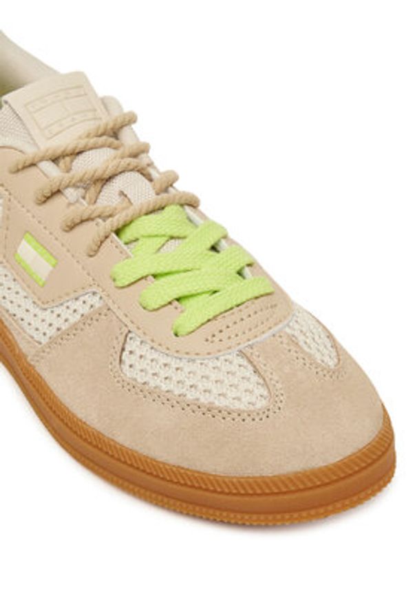 TOMMY HILFIGER - Tommy Hilfiger Klapki Dual Density Hilfiger Pool Slide FM0FM05797 Beżowy. Kolor: beżowy. Materiał: syntetyk