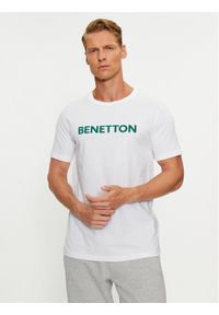 United Colors of Benetton - United Colors Of Benetton T-Shirt 3I1XU100A Biały Regular Fit. Kolor: biały. Materiał: bawełna