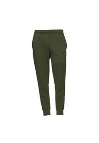 Spodnie Dresowe Męskie Nike Fleece Swoosh. Kolor: zielony. Materiał: dresówka. Długość: długie