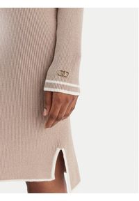 Liu Jo Sport Sukienka dzianinowa TF5028 MS49I Beżowy Regular Fit. Kolor: beżowy. Materiał: syntetyk, wiskoza. Typ sukienki: sportowe. Styl: sportowy #4