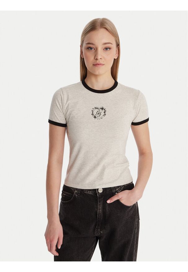 Guess Jeans T-Shirt W6RI16 J1314 Szary Classic Fit. Kolor: szary. Materiał: bawełna