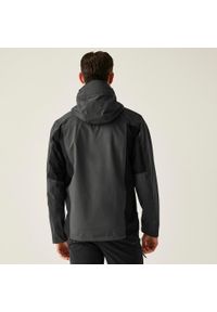 Regatta - Kurtka turystyczna przeciwdeszczowa męska Birchdale wodoodporna. Kolor: szary, wielokolorowy, fioletowy. Materiał: tkanina, poliester. Sport: turystyka piesza #2