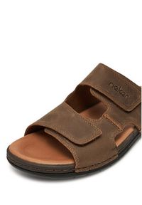 Rieker Klapki 25592-25 Brązowy. Kolor: brązowy. Materiał: skóra, nubuk #6