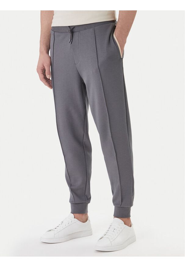 BOSS Spodnie dresowe Sense 50557197 Szary Regular Fit. Kolor: szary. Materiał: bawełna