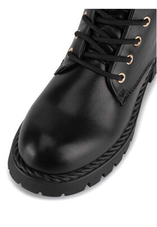 DeeZee Trzewiki WS6116-11 Czarny. Kolor: czarny. Materiał: materiał