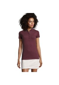 SOL'S - Damska Koszulka Polo Phoenix Heather. Typ kołnierza: polo. Kolor: czerwony, wielokolorowy #1