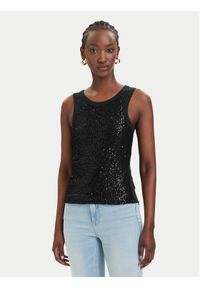 Guess Top W6GP26 K3157 Czarny Slim Fit. Kolor: czarny. Materiał: bawełna #1