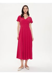 Tatuum Sukienka codzienna Tabita T2408.193 Czerwony Regular Fit. Okazja: na co dzień. Kolor: czerwony. Materiał: lyocell. Typ sukienki: proste. Styl: casual #1