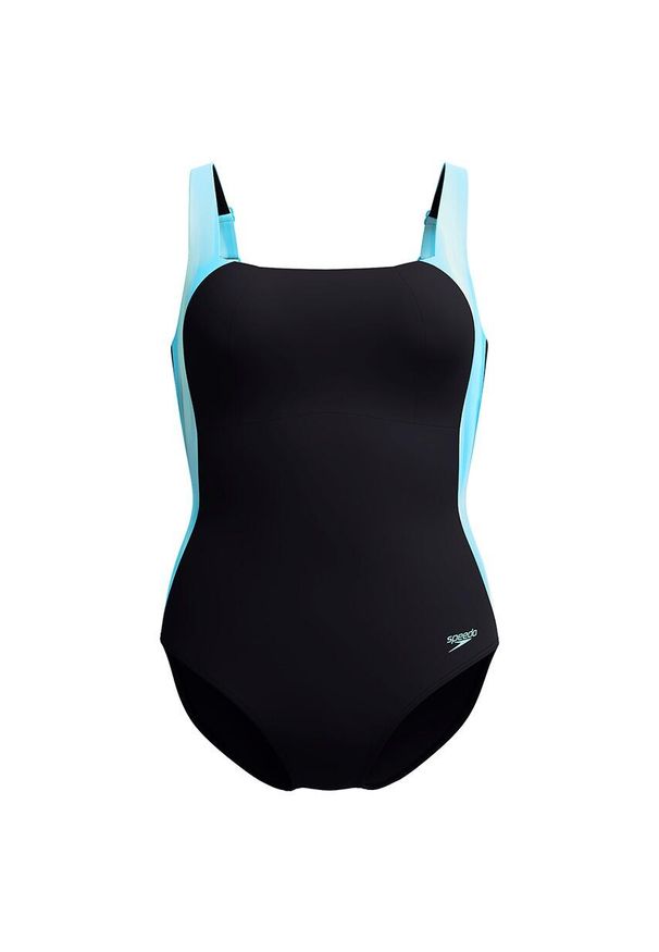 Strój kąpielowy jednoczęściowy damski na basen Speedo Square LunaLustre. Kolor: czarny, niebieski, wielokolorowy