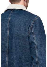 Lee - KURTKA ZIMOWA LEE LONG LOCO SHERPA DARK WORN L88KRDEP 112123740. Materiał: jeans, materiał. Sezon: zima #6