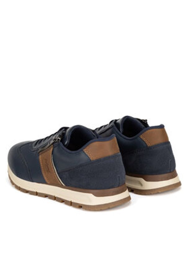 Rieker Sneakersy B0501-14 Granatowy. Kolor: niebieski. Materiał: skóra